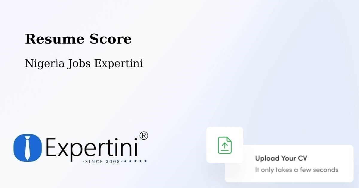 Resume Score & Job Description Match Tool – Goniri - Nigeria Jobs Expertini